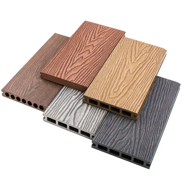 床材3Dエンボス加工木目調WPCシート屋外木材プラスチック複合材WPCデッキ輸入価格