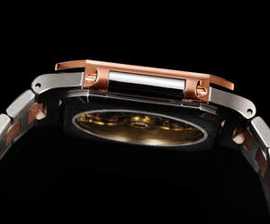 Montre de luxe pour homme, conçue sur mesure, avec affichage du calendrier, cadran en cristal de saphir bleu et bracelet en acier inoxydable - Product Image 2