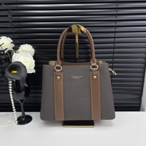 Borsa da Donna di Alta Gamma in PU a Contrasto, Lussuosa Borsa a Mano con Chiusura a Cerniera, Ecologica e Versatile, Borsa a Tracolla per Ufficio - Product Image 5