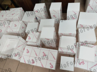 Ensemble de rehausseurs alimentaires modernes en acrylique blanc de 9 pièces, cubes de présentation pour la fête de mariage, le dessert et la décoration alimentaire