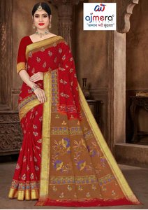 Elegantes Saris de Algodón de Diseño para Mujer, Modernos y con Protección Solar y Secado Rápido para la Oficina, Uso Diario, Fiestas y Eventos - Product Image 6