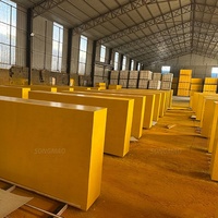 Panel de Encofrado de 3 Capas, Abeto, Pino, Amarillo, Panel de Contrachapado Triplo de 21 mm y 27 mm para Encofrados de Hormigón