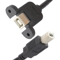 Cable de Montaje en Panel USB Macho-Hembra con Conector RJ45 Ethernet Tipo C Micro Mini B con Bloqueo de Rosca