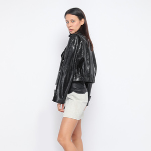 <span class=keywords><strong>Oversize</strong></span> smalto alla ricerca di moto più il formato delle donne's fresco di stampa in <span class=keywords><strong>pelle</strong></span> di agnello giacche - Product Image 2