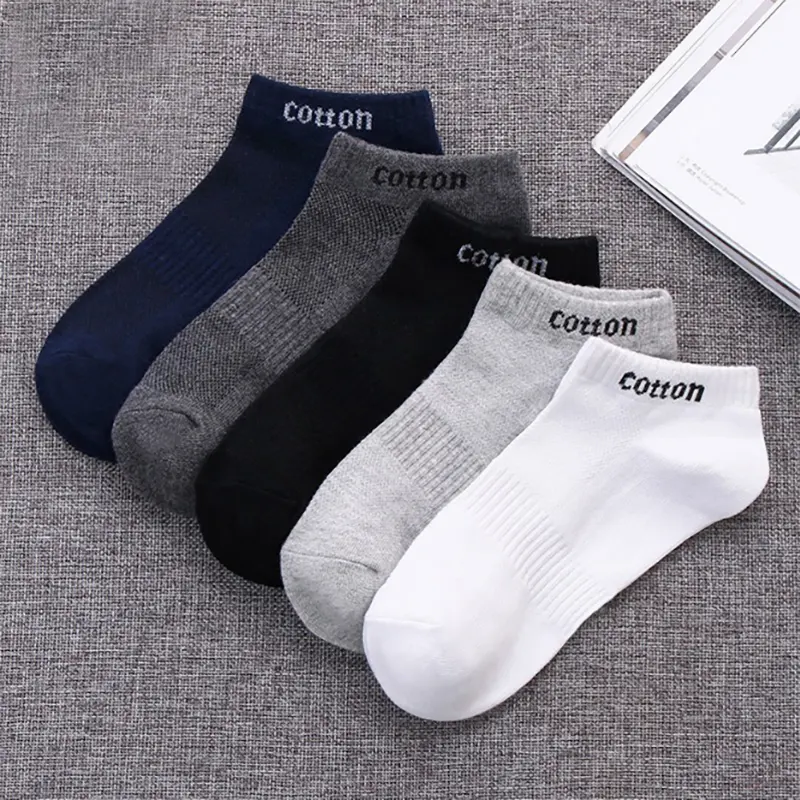 Best Quality Multiple Colors Sustainable Anti-bacterial Cotton Men Ankle Socks Casual Men Socks
