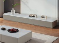 Meuble TV de style minimaliste moderne pour salon, comptoir en ardoise facile à nettoyer, meuble TV de 2 mètres adapté aux téléviseurs de 65 pouces et plus