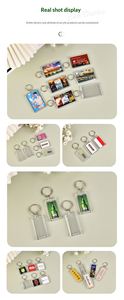 Porte-clés en acrylique transparent personnalisé avec impression photo décorative, logo publicitaire, mini album photo en acrylique - Product Image 3
