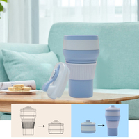 Bouteille d'eau pliable élégante 300ML sans BPA Bouteille d'eau pliable de sport en plein air
