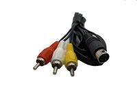 Câble audio-vidéo AV RCA 1.8M rétro-bit pour Sega Genesis 2 3 II III cordon de connexion 3 RCA à 9 broches câble de jeu de prise nickelé