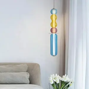 Contemporary Indoor Decoration Blue Yellow Color Lighting Led Lighting Nice Fancy New Pendant Lamp for Villa