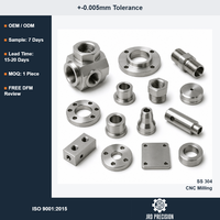 Services de fraisage CNC sur mesure pour pièces chimiques, fournisseur OEM, précision 0,005 mm, ISO 9001, fraisage d'acier inoxydable 304 pour usinage