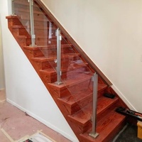 Poteau à embout sans cadre en verre trempé de haute qualité 12 mm avec structure en acier inoxydable pour clôture de piscine, escalier, balcon, balustrade de villa