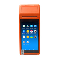 Escáner de código de barras con Terminal Pos móvil Android, Pda, portátil, con impresora Pos incorporada