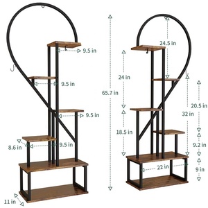 Support à fleurs en métal en forme <span class=keywords><strong>de</strong></span> cœur, design moderne, <span class=keywords><strong>pour</strong></span> balcon intérieur, <span class=keywords><strong>étagère</strong></span> à fleurs en métal, support <span class=keywords><strong>pour</strong></span> <span class=keywords><strong>plantes</strong></span>, vente en gros - Product Image 2