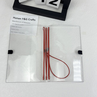 Protège-cahier en PVC transparent avec fermeture élastique, couverture transparente pour agenda avec poche intérieure pour carnet de notes quotidien et organisateur