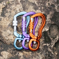 Clip porte-clés polyvalent portable en gros pour animaux de compagnie Crochet mousqueton pivotant en aluminium Mousqueton à verrouillage automatique pour laisse de chien