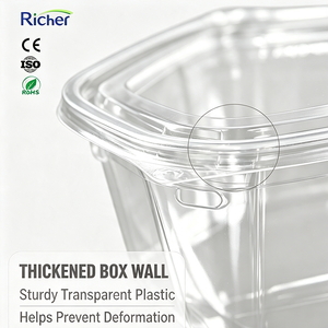 Contenedor Desechable Transparente de Plástico PE sin Gluten para Alimentos, Apto para Alérgicos, Panadería y Comida para Llevar, Ideal para Celíacs - Product Image 2