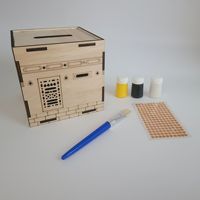 Stock transfrontalier disponible Craft-it AlKabah Tirelire cube en buis fait main Al-Kaaba