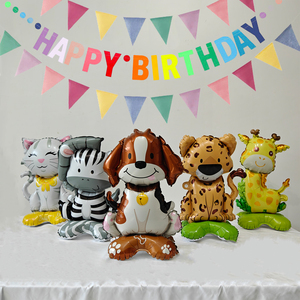 Sản phẩm mới cymylar bản quyền 16inch động vật đứng lá bóng con chó con hươu cao cổ mèo con bóng cho bữa tiệc sinh nhật trang trí - Product Image 2