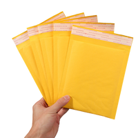 Enveloppes en papier kraft à bulles jaunes, résistantes aux déchirures, taille personnalisée disponible, sacs d'expédition protecteurs pour livraison express