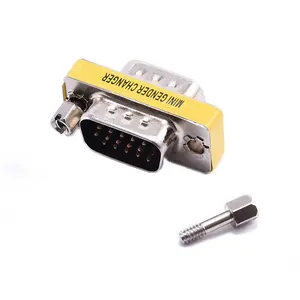 15 Pins D-Sub Db15 Vga Mannelijk Naar Mannelijk Mini Gender Wisselaar Koppeling Hd15pin Vga Connector Adapter Extender Plug