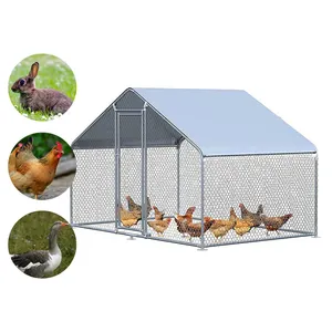 Manufacturer 10 x 6.5 x 6.5 Feet Free Range Outside Metal Roof Chicken Coop Cage Chicken Coop Run