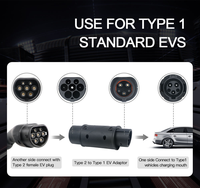 Adaptateur de charge EV 32A, connecteur IEC 62196 Type 2 à Type 1 pour station EV Type 2, véhicule électrique