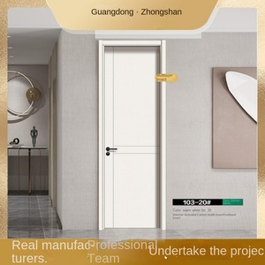 Puerta de dormitorio interior de madera maciza de diseño moderno, fábrica al por mayor, producto terminado para casa, superficie, función de protección contra incendios - Product Image 6