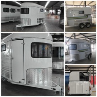 Nouvelle remorque de transport pour 2 chevaux à vendre, essieu simple, fenêtres, haute puissance, ATV, essieu simple, remorque à chargement en angle pour 2 chevaux