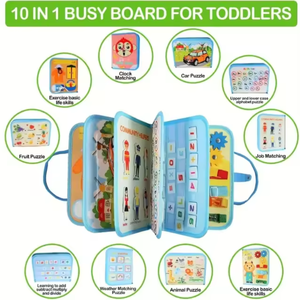 Prix usine animaux de la mer feutre occupé planche Montessori activités sensorielles jouets apprentissage compétences de base de la vie pour les enfants - Product Image 2