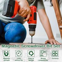 Lot de 6 embouts magnétiques antidérapants à couple élevé, à fente croisée, avec tige hexagonale de 1/4 pouce, pour perceuse-visseuse électrique