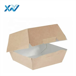 Giấy trắng <span class=keywords><strong>Hamburger</strong></span> hộp dùng một lần rắn tẩy trắng Hội Đồng Quản trị Burger bao bì thân thiện với môi takeout vỏ sò - Product Image 4