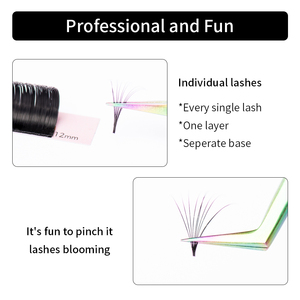 Extensiones de Pestañ<span class=keywords><strong>as</strong></span> de Venta al por Mayor, 12 Líneas, Fácil Aplicación, Densas, Autoformables en 1 Segundo, Marca Privada, Bandejas de Extensiones de Pestañ<span class=keywords><strong>as</strong></span> de 8-15mm, Curvatura C y D - Product Image 3