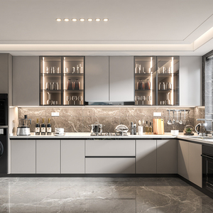 Giá bán buôn phong cách Mỹ Shaker thiết kế tùy chỉnh Modular thiết kế hiện đại Home đồ nội thất nhà bếp tủ bếp cho biệt thự - Product Image 1