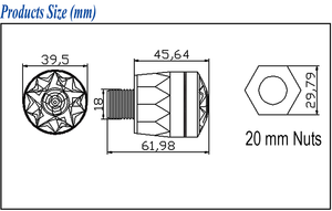 45mm Đường kính Ferris Bánh xe turbo Cabochon Auto RGB pixel IP65 LED funfair điểm đèn giải trí LED ánh sáng RGB - Product Image 5