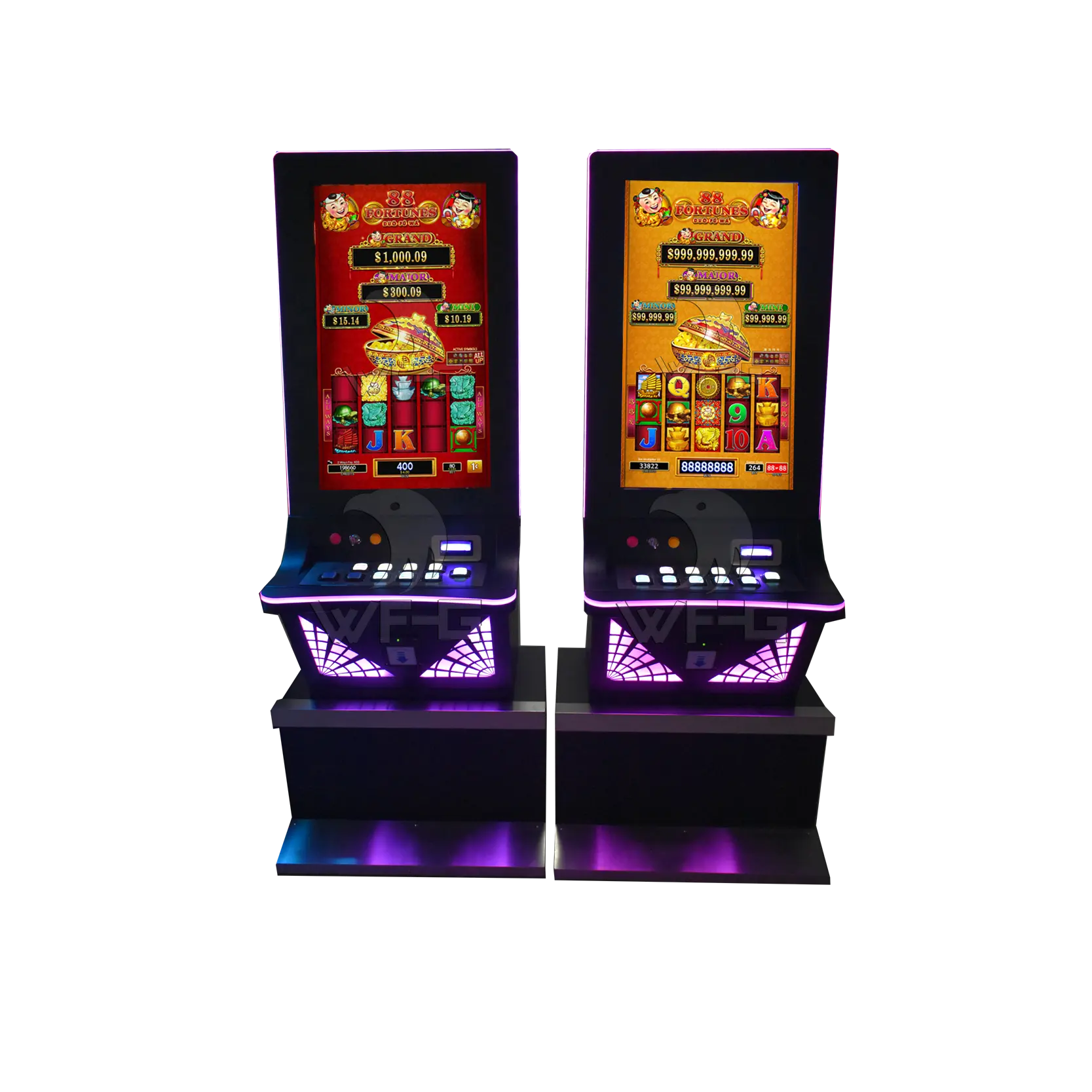 Juego de ranura de alta ganancia, 88 Fortunes / DUO FU DUO CAI vertical, pantalla LCD, máquina de juego de ranura