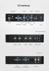กล่องเล็กคอมพิวเตอร์ AI จอแสดงผลคู่8K มินิพีซีเอาท์พุทป้ายดิจิตอล RK3588ฝังตัวเพื่อการเรียนรู้เชิงลึกแบบไม่มีพัดลม - Product Image 5