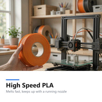 Filamen Printer 3D PLA Kecepatan Tinggi 1.75 mm 1 kg Gulungan PLA-HF Grade Aliran Leleh Cepat Ekstrusi Halus untuk Printer 3D FDM