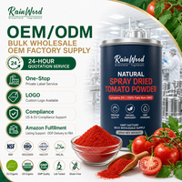 Poudre de tomate séchée par pulvérisation de qualité GMP, 5% de lycopène, vente en gros, usine OEM, poudre antioxydante de tomate