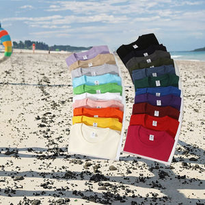 T-shirt de compression en coton 100% uni de style streetwear pour homme/femme, coupe ample, 230 g/m², sport d'été - Product Image 3