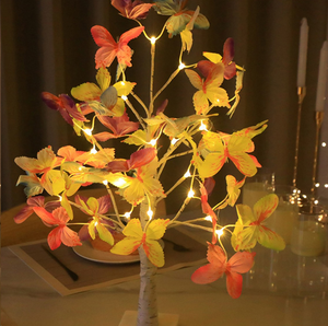 Lumière LED en forme de <span class=keywords><strong>bouleau</strong></span>, nouvelle conception, vente chaude, cadeau de Noël, décorations, ornement, papillon coloré, USB, batterie, lumière LED - Product Image 6