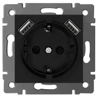 Prise murale multi-unités avec panneau en laiton, style traditionnel, interrupteur bidirectionnel, 1 à 5 prises CA, 0 à 2 ports USB-A, 0 à 2 ports USB-C