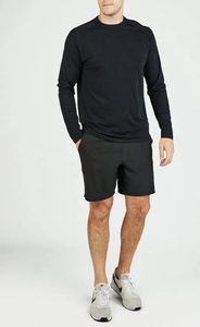 Camiseta Deportiva de Manga Larga para Hombre, de Poliéster/Algodón, de Alta Calidad, para Gimnasio y Fitness, de Secado Rápido, Transpirable, Ajustada, para Verano - Product Image 5