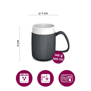 ORNAMIN PP Insulated Mug with Internal Cone-Ergonomic Handle <b>Drinking</b> <b>Cup</b> <b>for</b> <b>Elderly</b> and Disabled Users 160ml - Product Image 2