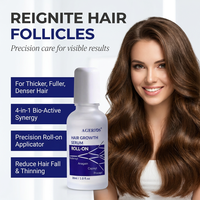 Sérum Capillaire Végétalien au Gingembre Cliniquement Prouvé pour la Densité des Cheveux, Réactivateur de Follicules Dormants, Réduit la Chute des Cheveux, Utilisation Sûre à Long Terme Pendant 90 Jours