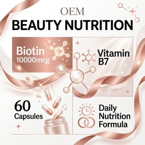 Cápsulas de Biotina OEM ODM 10000mcg, Cápsulas de Vitamina B7, 60 Cápsulas, Suplemento Dietético para el Cabello, la Piel y las Uñas - Product Image 4