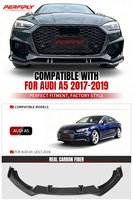 Kit de carrosserie Perfiply 2 pièces en fibre de carbone véritable pour pare-chocs avant Audi A5 B9 S5 RS5 SLine 2017-2019