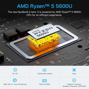 GMK KB9 Win 11 <span class=keywords><strong>Mini</strong></span> <span class=keywords><strong>PC</strong></span> avec 16 Go de RAM 512 Go de ROM <span class=keywords><strong>AMD</strong></span> <span class=keywords><strong>Ryzen</strong></span> <span class=keywords><strong>5</strong></span> <span class=keywords><strong>5600U</strong></span> Quad Core WiFi sans fil de haute qualité pour les jeux EU/US Plug - Product Image 3