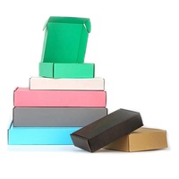 Boîte d'expédition en carton ondulé recyclable, pliable, de qualité alimentaire, avec laminage brillant, logo personnalisé imprimé, vente en gros