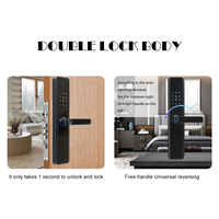 Cerradura de Seguridad de Alta Calidad con Control por Aplicación TTlock EY-718, Cerradura de Embutir con Wi-Fi, Tarjeta de Memoria, 500 Huellas Dactilares, para Puertas de Madera, Acero y Latón